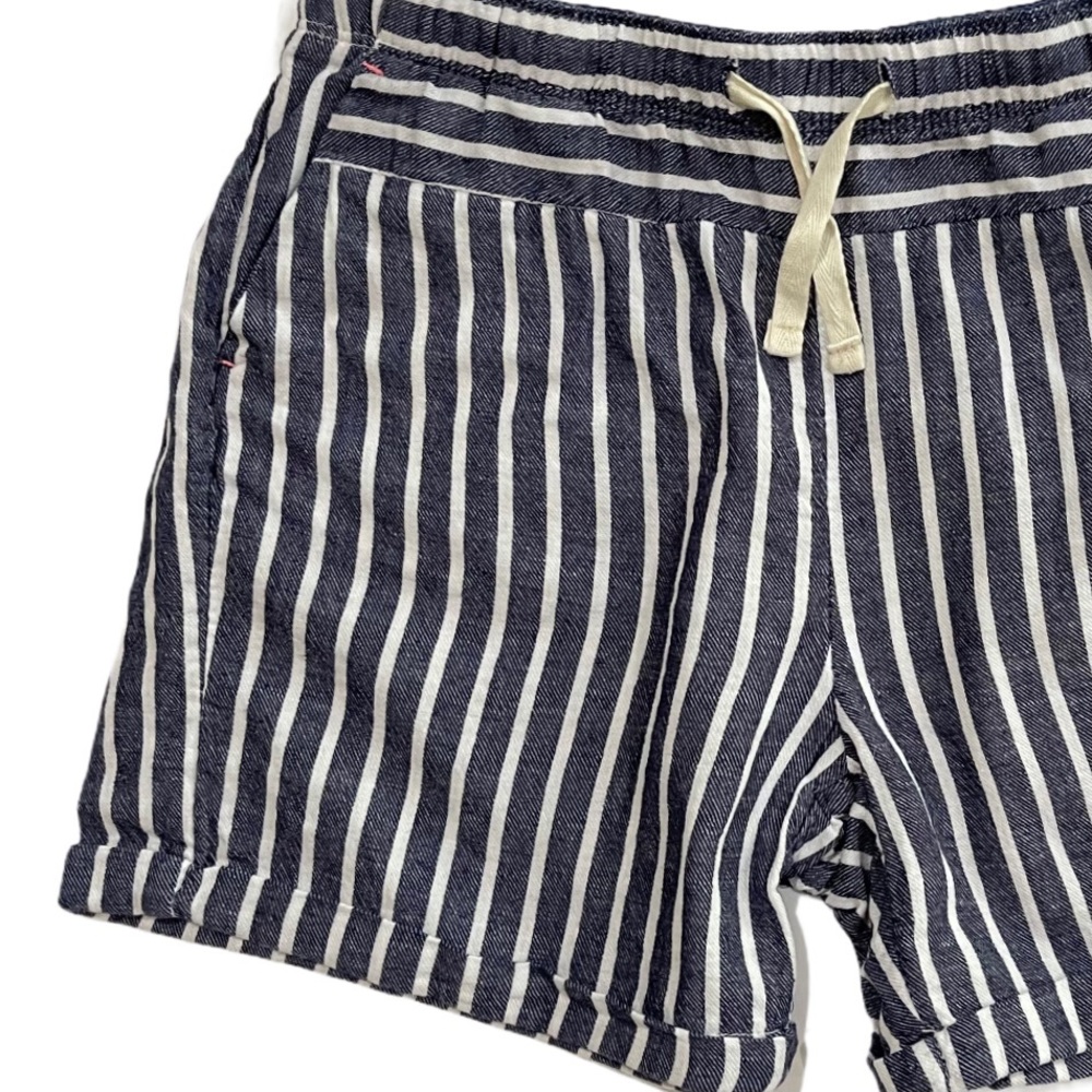 NWOT Girls Blue Sapphire Striped Drawstring Shorts - Picture 3 of 16